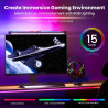 Quntis Computer Monitor Lampe mit Gaming Deko RGB Hintergrundbeleuchtung, 40cm Monitor Light Bar mit Touch Control, Anti-blaues