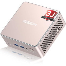 GEEKOM Mini PC A5 2025 Edition mit AMD Ryzen 5 7430U,16GB RAM 512GB SSD, Windows 11 Pro, Ultra-leiser kompakter Desktop-PC mit