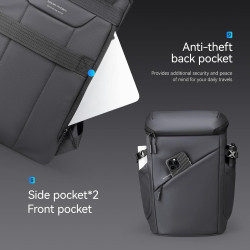 MARK RYDEN Business Rucksack Herren, 20L Große Kapazität Reiserucksack mit USB-C, 14 Zoll Laptop Rucksack mit Laptopfach - Grau