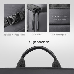 MARK RYDEN Business Rucksack Herren, 20L Große Kapazität Reiserucksack mit USB-C, 14 Zoll Laptop Rucksack mit Laptopfach - Grau