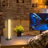 BRILONER – 2er Set LED Lightbar mit Appsteuerung, RGBIC Tischlampe und Wandlampe für Sprachassistenten, Gaming Zubehör mit