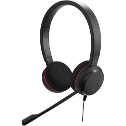 Jabra Evolve 20 Stereo Headset mit Mikrofon – Microsoft Teams zertifizierte Kopfhörer für VoIP Softphone mit passivem