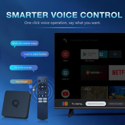 Android TV Box, Q1 Android 10.0 TV Box 2GB RAM/16GB ROM H313 Quadcore cortex-A53 Unterstützung WiFi 2.4G/5G BT5.2 4K 3D HDMI