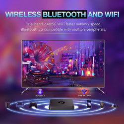 Android TV Box, Q1 Android 10.0 TV Box 2GB RAM/16GB ROM H313 Quadcore cortex-A53 Unterstützung WiFi 2.4G/5G BT5.2 4K 3D HDMI