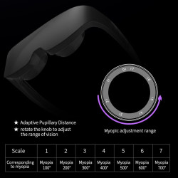 Air 3D-VR-Brille, Virtual-Reality-Headsets, VR-Smart-Brille mit Kabellosem 4K-Bildschirm, Verstellbare, Leichte VR-Brille für