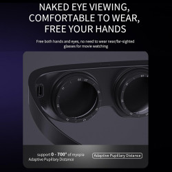 Air 3D-VR-Brille, Virtual-Reality-Headsets, VR-Smart-Brille mit Kabellosem 4K-Bildschirm, Verstellbare, Leichte VR-Brille für