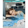 Donlala USB-Tischventilator, 3 Geschwindigkeiten, tragbarer Computerventilator mit RGB-Beleuchtung, leistungsstarker