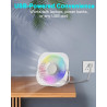 Donlala USB-Tischventilator, 3 Geschwindigkeiten, tragbarer Computerventilator mit RGB-Beleuchtung, leistungsstarker