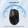 TECKNET Silent Maus Kabellose, 4800DPI 2.4GHz Leise Funkmaus mit Nano Empfänger, Side Control, Ohne Klickgeräusche, 6