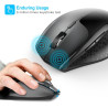 TECKNET Silent Maus Kabellose, 4800DPI 2.4GHz Leise Funkmaus mit Nano Empfänger, Side Control, Ohne Klickgeräusche, 6