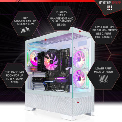 SYSTEMTREFF Gaming PC AMD Ryzen 5 5600 6x4.4GHz | Nvidia RTX 5060 8GB DX12 | 1TB M.2 NVMe | 16GB DDR4 RAM | WLAN Desktop