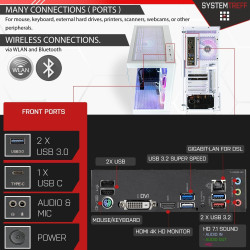 SYSTEMTREFF Gaming PC AMD Ryzen 5 5600 6x4.4GHz | Nvidia RTX 5060 8GB DX12 | 1TB M.2 NVMe | 16GB DDR4 RAM | WLAN Desktop