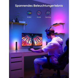 Govee LED Lightbar, RGBICWW TV Hintergrundbeleuchtung funktioniert mit Alexa und Google Assistant, App Steuerung dimmbar 16