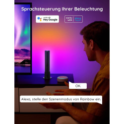 Govee LED Lightbar, RGBICWW TV Hintergrundbeleuchtung funktioniert mit Alexa und Google Assistant, App Steuerung dimmbar 16