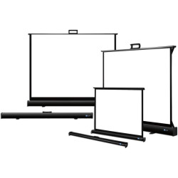 DELUXX Advanced Portable Table-Stand Mobile Beamer-Tisch-Leinwand mit ausklappbaren Standfüßen und Tragegriff Stativ-Leinwand