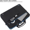 DOMISO 15-15,6 Zoll große Laptoptasche mit externem USB-Ladeanschluss, Umhängetasche für Ultrabook/Netbook/Lenovo/ASUS/Dell/HP,