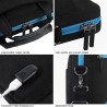 DOMISO 15-15,6 Zoll große Laptoptasche mit externem USB-Ladeanschluss, Umhängetasche für Ultrabook/Netbook/Lenovo/ASUS/Dell/HP,