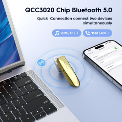 New bee Headset Bluetooth, Wireless Bluetooth Headset Freisprechen im Ohr mit Clear Voice Capture Technologie In-Ear Headsets