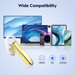New bee Headset Bluetooth, Wireless Bluetooth Headset Freisprechen im Ohr mit Clear Voice Capture Technologie In-Ear Headsets