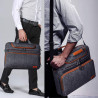 DOMISO Laptoptasche 17 Zoll Wasserdicht Laptop Tasche Aktentasche Herren Schultertasche Notebooktasche Business für 17-17.3"