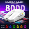 TECKNET Kabellose Gaming-Maus, RGB 2.4G/USB-C Kabelgebundene Gaming-Maus, 8000 DPI Wiederaufladbar, PC Gaming Mouse mit