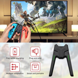 OFFCUP Ladegriff für Nintendo Switch NS/Switch OLED Joy Con, Efficient Charging Grip Controller Halterung V-förmiger Gaming