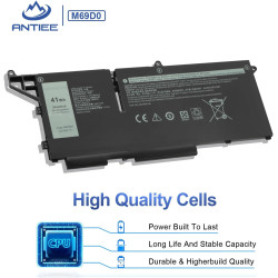 ANTIEE 41Wh M69D0 293F1 Laptop Akku für Dell Latitude 15 5530 7530 14 5430 7430 13 5330 7330 2n1 2-in-1 Precision 3570 Mobile