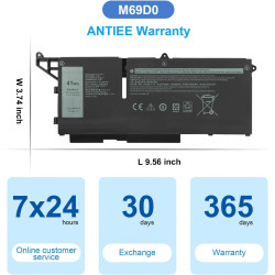 ANTIEE 41Wh M69D0 293F1 Laptop Akku für Dell Latitude 15 5530 7530 14 5430 7430 13 5330 7330 2n1 2-in-1 Precision 3570 Mobile