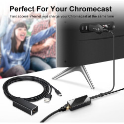 Ethernet-Adapter für Fire TV Stick & Chromecast, Micro USB auf RJ45 LAN Netzwerkadapter, 100 Mbps Ethernet-Adapter AI Affiliate