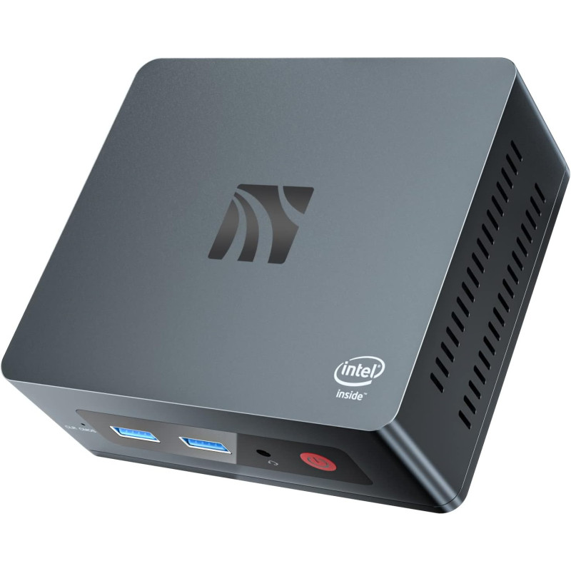 KUYIA Mini PC Micro Desktop Computer Celeron J4105 up to 2.30GHz 8GB DDR 256GB SSD 4K Dual HDMI WiFi 5 Gigabit Ethernet USB 3.0
