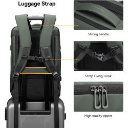 MARK RYDEN Laptop Rucksack Erweiterbar 25-40L, 17.3 Zoll Reiserucksack mit USB Ladeanschluss YKK Reißverschluss Wasserdicht