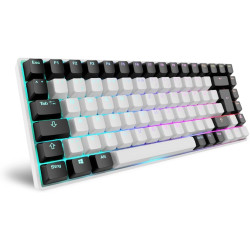 Sharkoon Skiller SGK50 S3 Weiß, RGB Gaming Keyboard, Gateron Red, 75% Layout