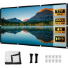 FOYIOLRU Beamer Leinwände 265 x 150 cm (120") Hochauflösende Verdickte Beamer Leinwand, Format 16:9 HD Faltbare Leinwand Beamer