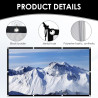 FOYIOLRU Beamer Leinwände 265 x 150 cm (120") Hochauflösende Verdickte Beamer Leinwand, Format 16:9 HD Faltbare Leinwand Beamer