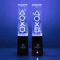 PlayStation Flüssigkeits-Tanzlichter - Offiziell lizenziert, zwei schallreaktive Springbrunnen, Stimmungsbeleuchtung für