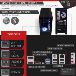 SYSTEMTREFF High-End Gaming PC AMD Ryzen 5 9600X 6x5.4GHz | Nvidia RTX 5060 TI 16GB DX12 | 1TB M.2 NVMe | 32GB DDR5 RAM |