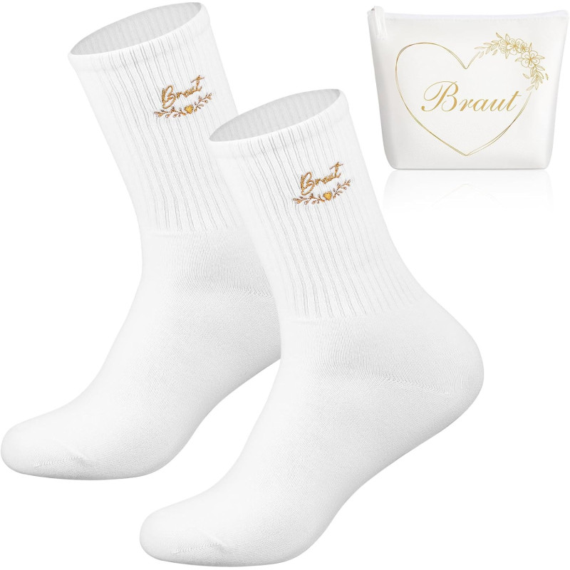 Hestya Braut Geschenke JGA Party Zubehör Braut Make Up Tasche Leinwand Kosmetiktasche Braut Socken Lustige Tennissocken Hochzeit Hestya Braut Geschenke JGA Party Zubehör Braut Make Up Tasche Leinwand Kosmetiktasche Braut Socken Lustige Tennissocken Hochzeit