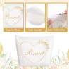 Hestya Braut Geschenke JGA Party Zubehör Braut Make Up Tasche Leinwand Kosmetiktasche Braut Socken Lustige Tennissocken Hochzeit