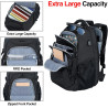 KROSER Laptop Rucksack 18,4 Zoll Herren Computer Rucksack mit Hartschale Saferoom RFID Taschen Wasserabweisend Business College