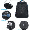 KROSER Laptop Rucksack 18,4 Zoll Herren Computer Rucksack mit Hartschale Saferoom RFID Taschen Wasserabweisend Business College