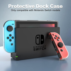 HEYSTOP Hülle Kompatibel mit Nintendo Switch Zubehör mit Displayschutzfolie für Nintendo Switch Dockable Schutzhülle mit 6
