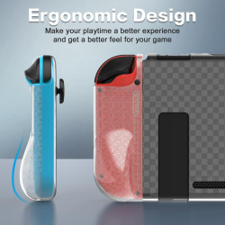 HEYSTOP Hülle Kompatibel mit Nintendo Switch Zubehör mit Displayschutzfolie für Nintendo Switch Dockable Schutzhülle mit 6