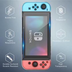 HEYSTOP Hülle Kompatibel mit Nintendo Switch Zubehör mit Displayschutzfolie für Nintendo Switch Dockable Schutzhülle mit 6