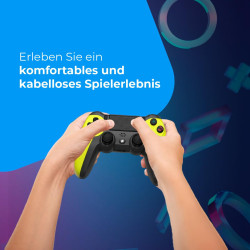 NK Wireless Controller für PS4 / PS3 / PC/Mobile - Wireless Controller mit Vibration, 6-Achsen-Erkennungsfunktion, LED-Licht,