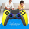 NK Wireless Controller für PS4 / PS3 / PC/Mobile - Wireless Controller mit Vibration, 6-Achsen-Erkennungsfunktion, LED-Licht,