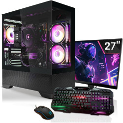 SYSTEMTREFF Gaming Komplett PC Set AMD Ryzen 7 8700F 8x5GHz | AMD Radeon RX 7800 XT 16GB DX12 | 1TB M.2 NVMe | 32GB DDR5 RAM |