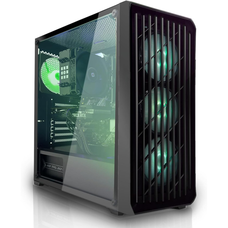 SYSTEMTREFF Gaming PC AMD Ryzen 7 8700F 8x5GHz | AMD Radeon RX 7600 8GB DX12 | 1TB M.2 NVMe | 32GB DDR5 RAM | WLAN Desktop