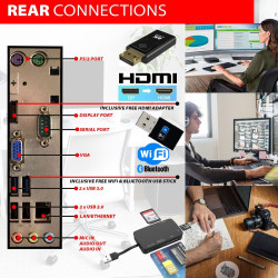 Schneller PC mit Intel Core i7 - Desktop Computer + Silent Rechner für Büro & Home Office mit 8-Thread 3.90 GHz - 32GB RAM -