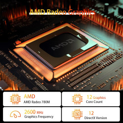 AWOW Mini Gaming PC mit AMD Ryzen 7 7840HS (8 Kerne, bis 5,1 GHz), 32 GB DDR5, 1TB PCIe 4.0 SSD, Radeon 780M Grafik, 4K Triple