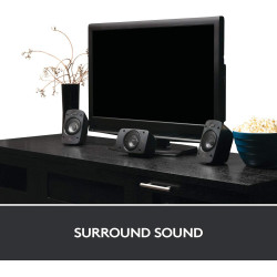 Logitech Z906 5.1 Sound System, Lautsprecher mit 1000 Watt Surround Sound, THX, Mehrere Audio-Eingänge, Fernbedienung, EU